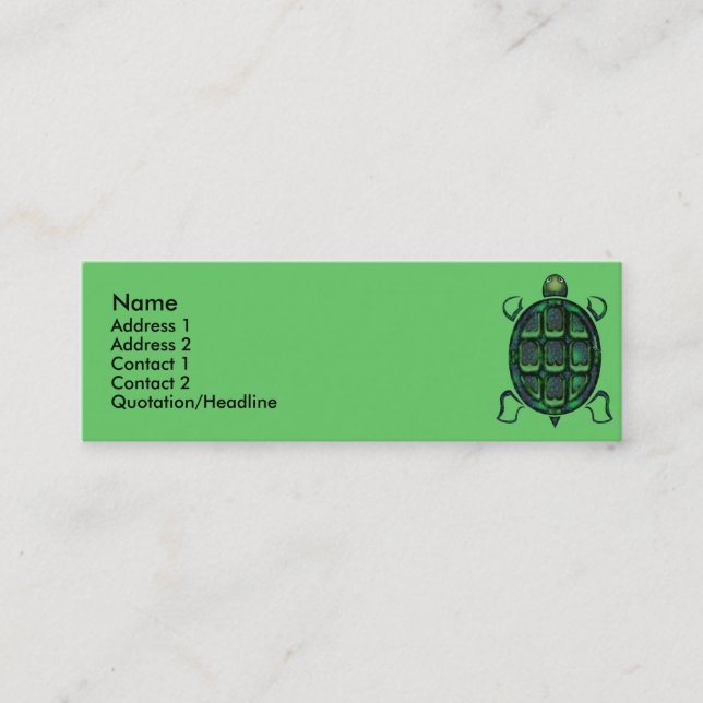 Mini Cartão de visita de Tortuga (Frente)