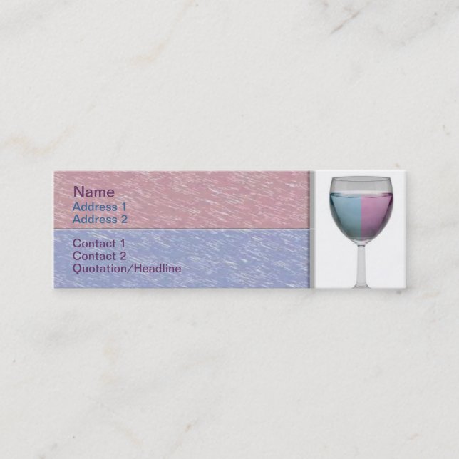 Mini Cartão de visita de vidro de vinho (Frente)