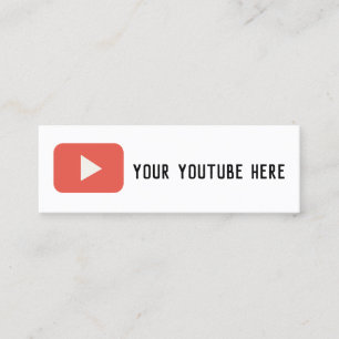 Mini cartão de visita de youtube