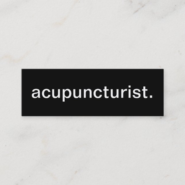 Mini Cartão de visita do Acupuncturist (Frente)