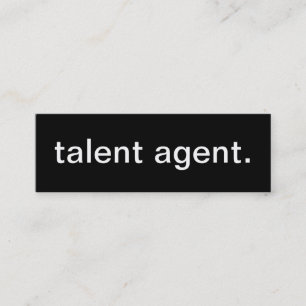 Mini Cartão de visita do agente de talento