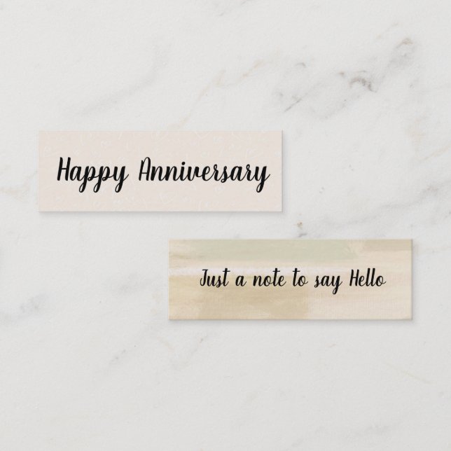 Mini Cartão de visita do Aniversário Feliz (Frente/Verso)