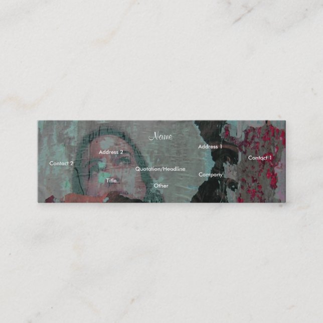 Mini Cartão de visita do artista - customizável (Frente)