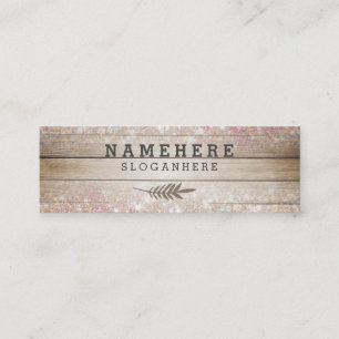 Mini cartão de visita do brilho de madeira escuro