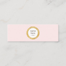 Mini cartão de visita do brilho Dourado elegante