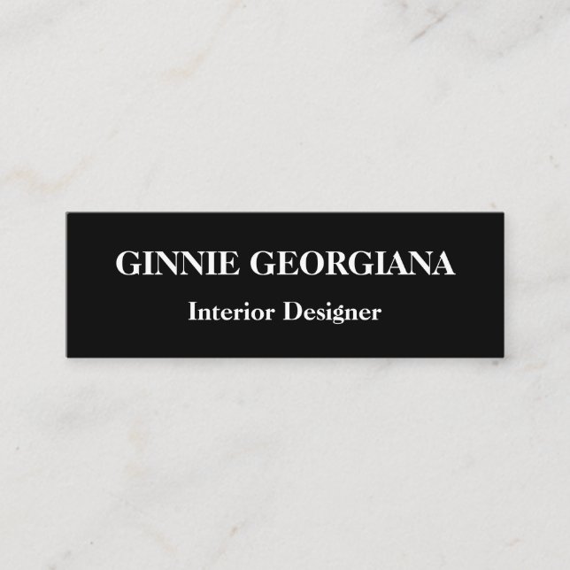Mini Cartão de visita do Designer de Interior Moderno e (Frente)
