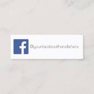 Mini cartão de visita do facebook