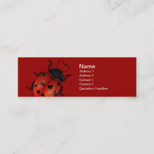 Mini Cartão de visita do inseto do amor