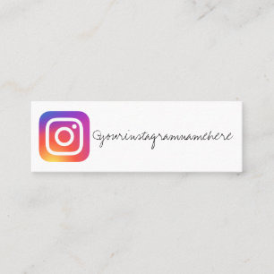 Mini cartão de visita do instagram