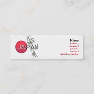 Mini Cartão de visita do Japão