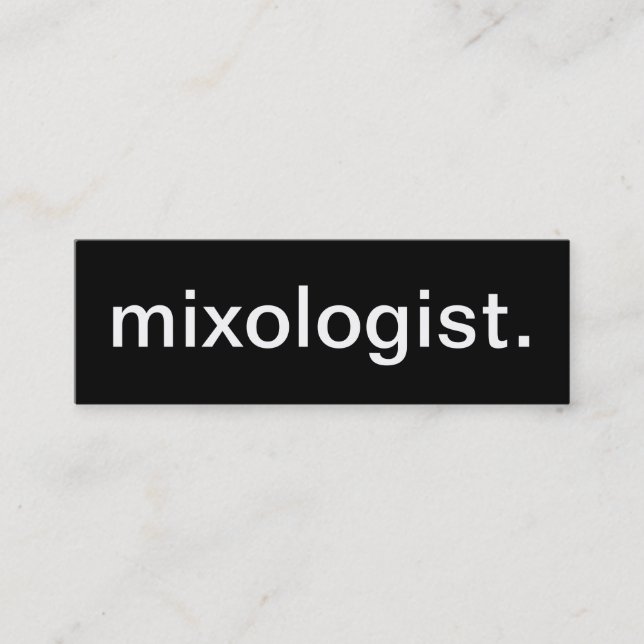 Mini Cartão de visita do Mixologist (Frente)