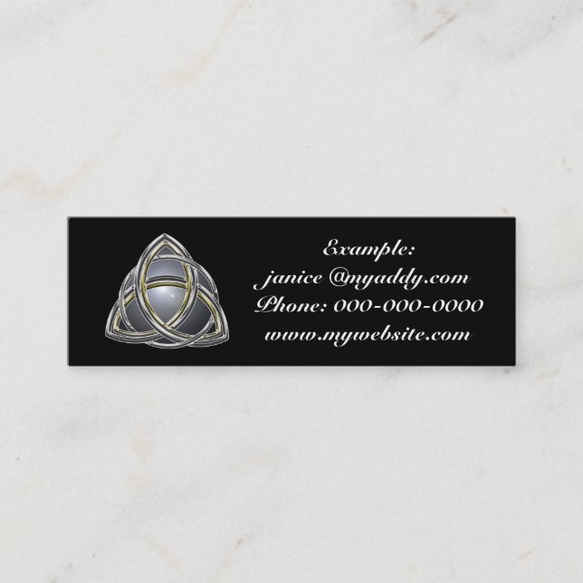 Mini Cartão de visita do nó 2 da trindade (Frente)