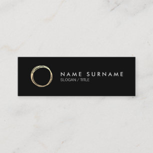 Mini cartão de visita do preto Dourado chique