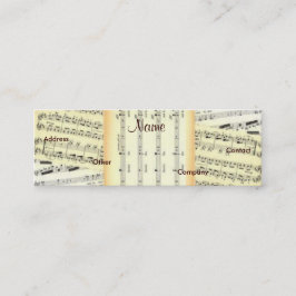 Mini Cartão de visita do professor de música -