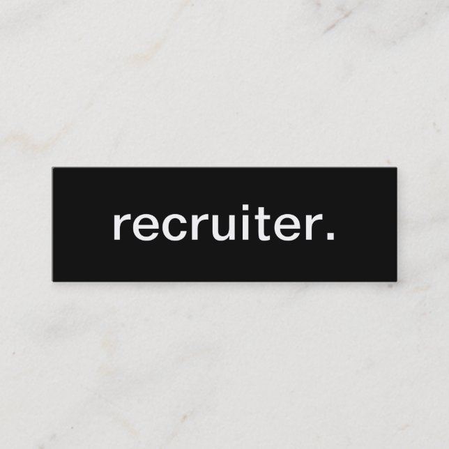 Mini Cartão de visita do recruta (Frente)