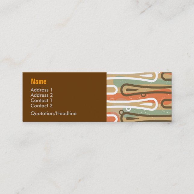 Mini Cartão de visita do rei Abstracção do surfista (Frente)