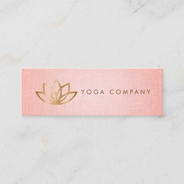 Mini cartão de visita do rosa Dourado do instrutor (Frente)