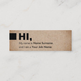 Mini Cartão de visita do Social do impressão de Kraft