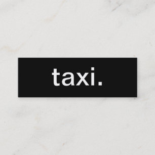 Mini Cartão de visita do táxi