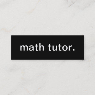 Mini Cartão de visita do tutor da matemática