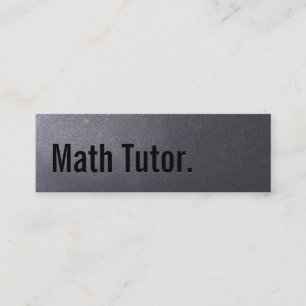 Mini Cartão de visita do tutor da matemática do preto