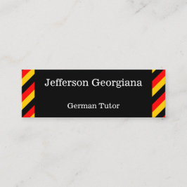 Mini Cartão de visita do Tutor de Língua Alemã