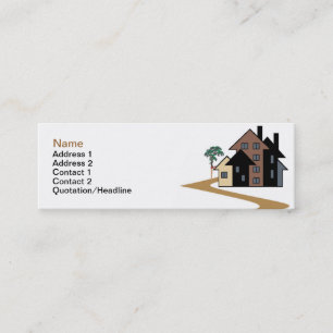 Mini Cartão de visita dos bens imobiliários
