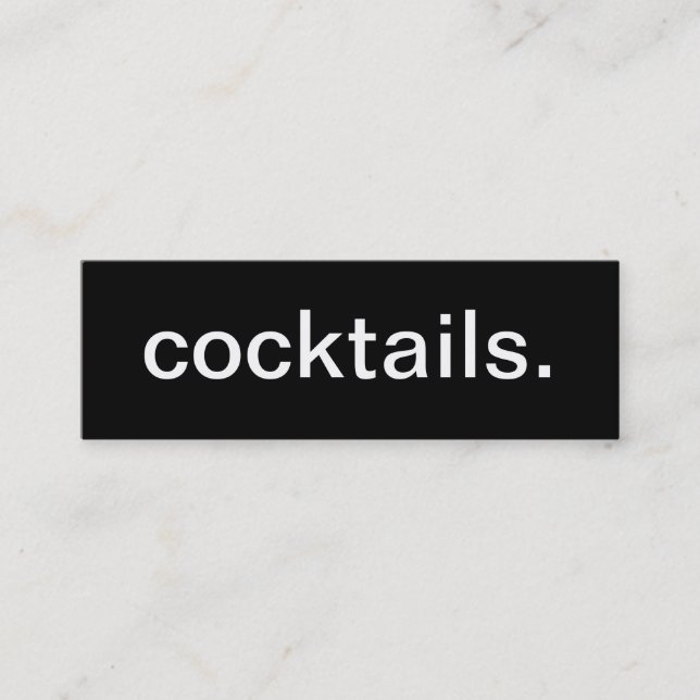 Mini Cartão de visita dos cocktail (Frente)