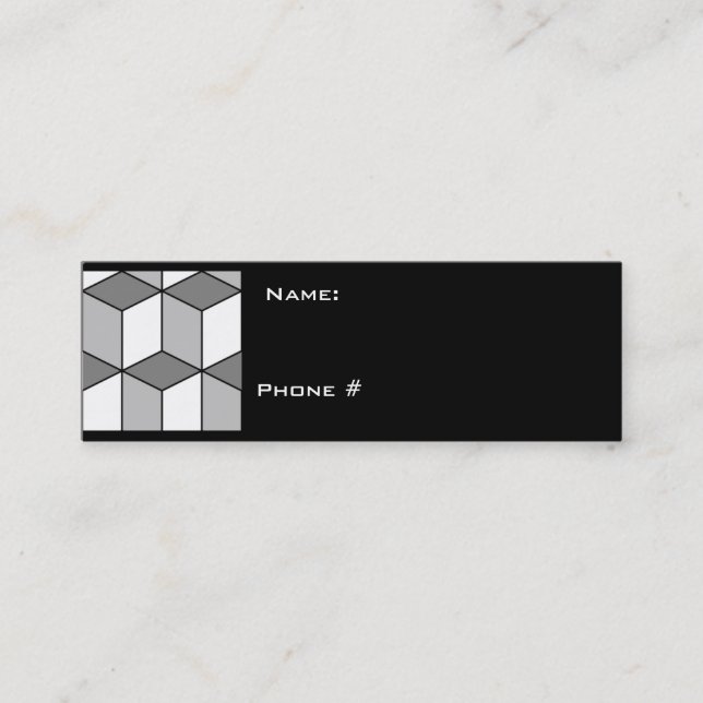 Mini Cartão de visita dos CUBOS (Frente)