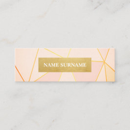 Mini Cartão de visita Dourado do pêssego geométrico do