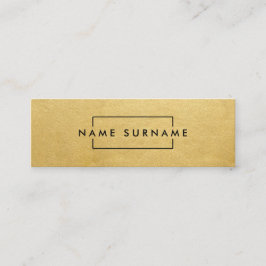 Mini cartão de visita Dourado mínimo moderno na
