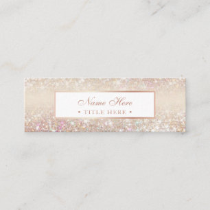 Mini cartão de visita Dourado Pastel na moda