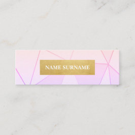 Mini Cartão de visita Dourado roxo do teste padrão