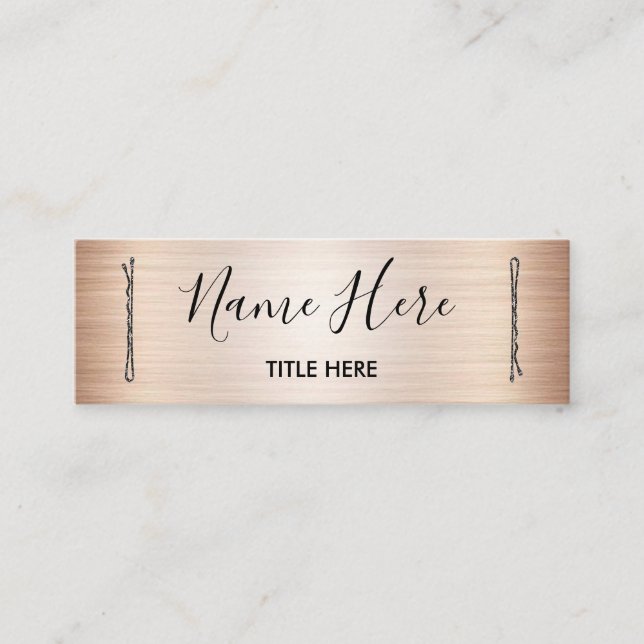 Mini Cartão de visita elegante do cabeleireiro com (Frente)