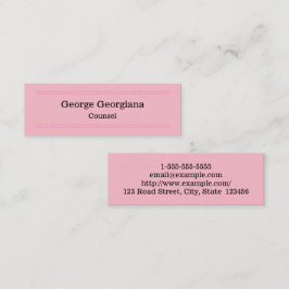 Mini Cartão de visita elegante e limpo do conselho
