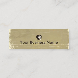 Mini cartão de visita envelhecido da adega de