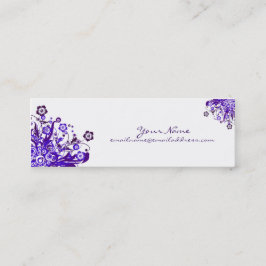Mini Cartão de visita esbranquiçada - Flores giratórias