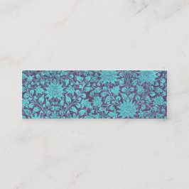 Mini Cartão de visita esbranquiçado - azul brocade