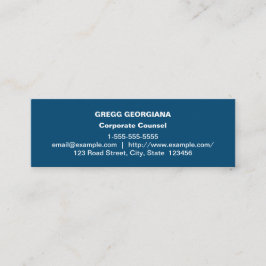 Mini Cartão de visita incorporado básico azul escuro do