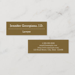Mini Cartão de visita liso & profissional do advogado
