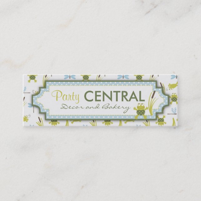 Mini Cartão de visita magro de Ribbit (Frente)