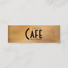 Mini Cartão de visita magro do restaurante metálico de
