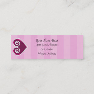 Mini Cartão de visita magro dos doces do coração