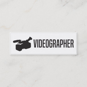 Mini Cartão de visita magro simples de Videographer