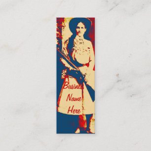 Mini Cartão de Visita Marca de Óleo Annie Oakley Grunge