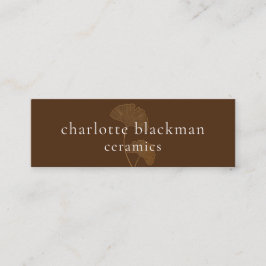 Mini Cartão de Visita Marrom com Folha de Referênc