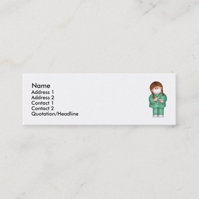 Mini Cartão de visita médico (Frente)