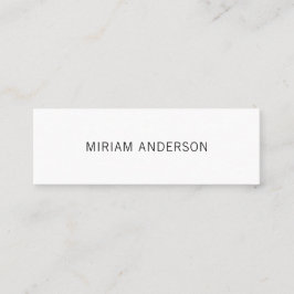 Mini Cartão de visita minimalista a preto e branco