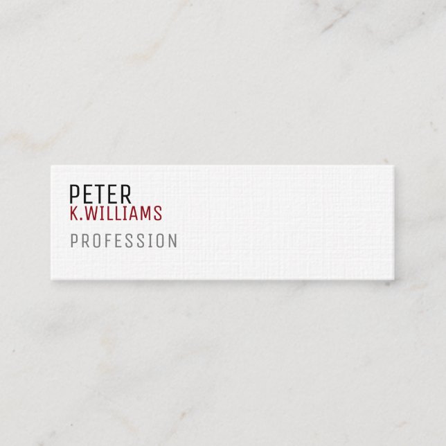 Mini cartão de visita minimalista para qualquer profiss (Frente)