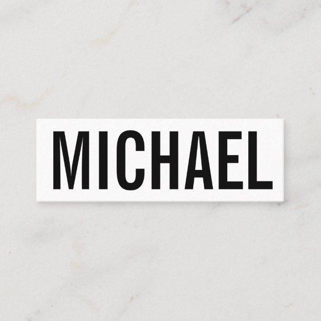 Mini Cartão de visita moderno corajoso profissional (Frente)